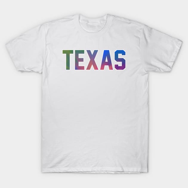 Texas Tie Dye Jersey Letter T-Shirt by maccm